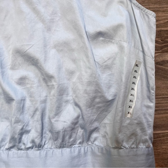 Gap high neck sleeveless baby blue button down back boho with ties. XL - Picture 6 of 6